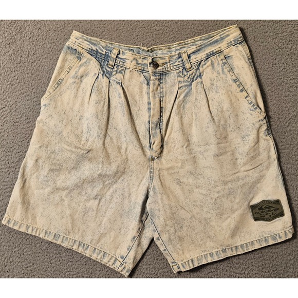 Quiksilver Other - Vintage Quiksilver Denim Shorts Size 30 x 8 USA Made Light Acid Wash Jorts
